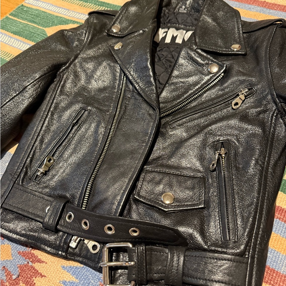Preschool Leather Biker Jacket - Picture 2 of 4
